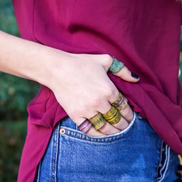 Gekleurde patina ring - Afbeelding 5