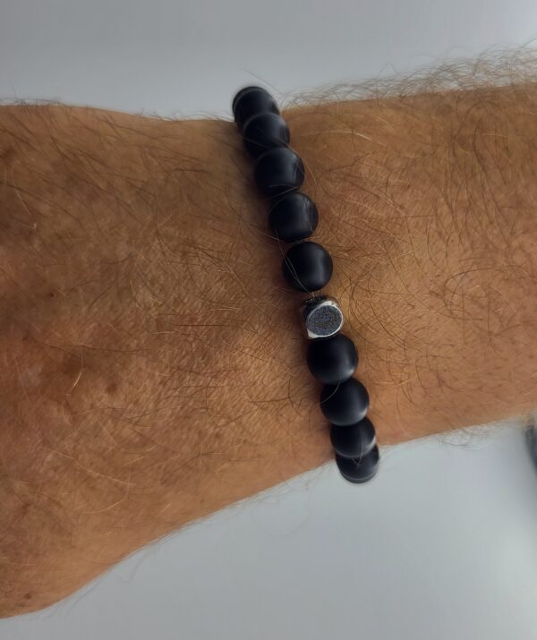 Zwarte Lavasteen Armband 8mm