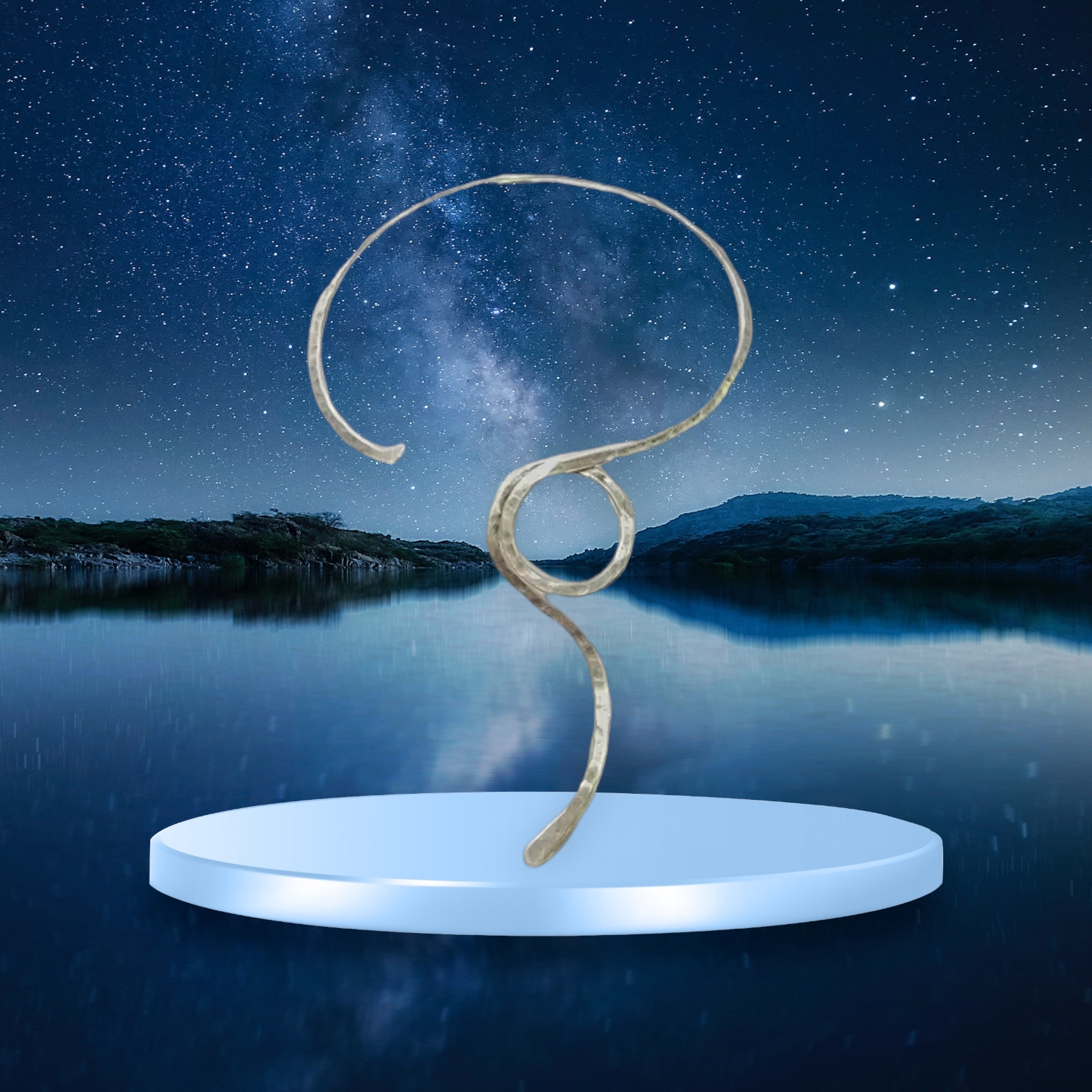 Tinnen halsketting verzilverd