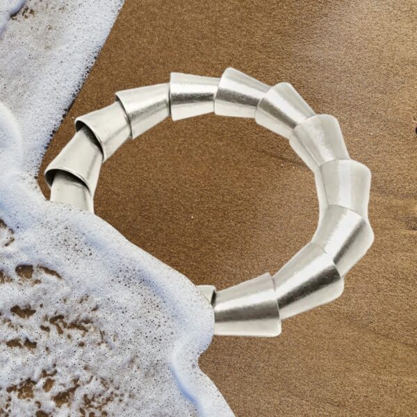 Handgemaakte armband verzilverd