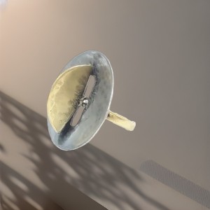 Handgemaakte ring brons