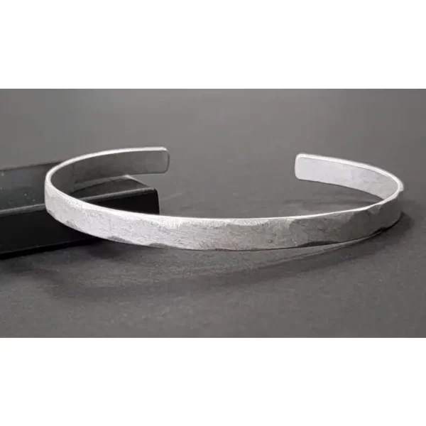 Handgemaakte armband verzilverd - Afbeelding 2