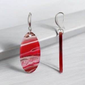 Oorbellen van Amadee rood