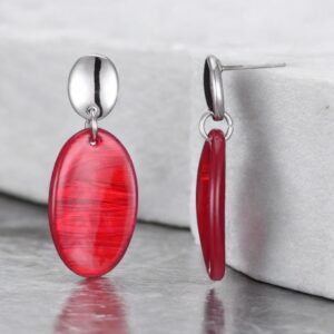 Oorbellen Asuka rood