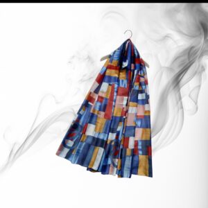 Patchwork sjaal met verschillende kleuren