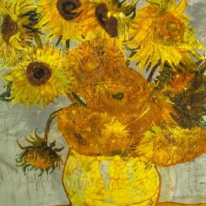 Van Gogh Zonnebloemen zijden sjaal