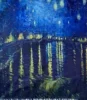 Zijden sjaal Van Gogh "Stary over the Rhone"