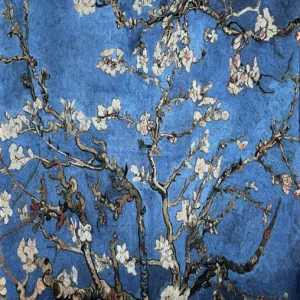 Zachte wollen sjaal Van Gogh Amandelbloesem