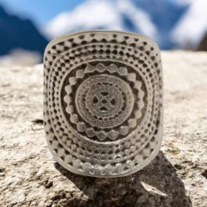 Handgemaakte verzilverde ring