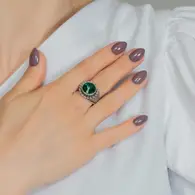 Handgemaakte kristallen ring