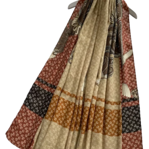 Elegante zachte sjaal met paardenmotief