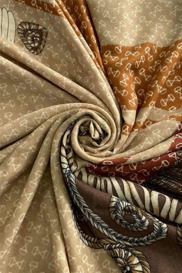 Elegante zachte sjaal met paardenmotief - Afbeelding 2