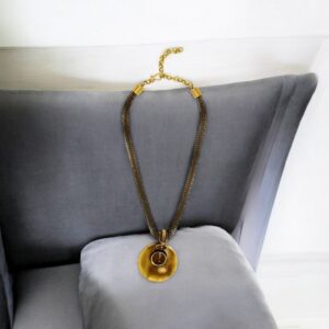 Handgemaakte bronzen halsketting