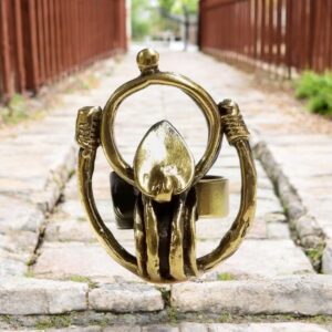 Handgemaakte bronzen ring
