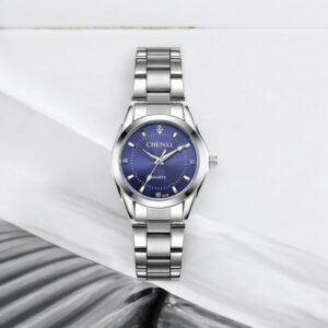 Waterdichte roestvrijstalen dameshorloge van hoge kwaliteit/blauw