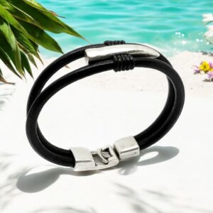 Lederen armband cilinders