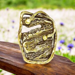 Handgemaakte bronzen ring