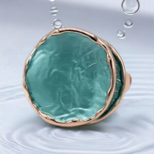 Azuurblauwe ronde spleetring