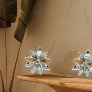 Bloemenoorbellen met strass