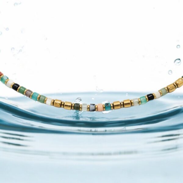 Korte ketting met mix stenen