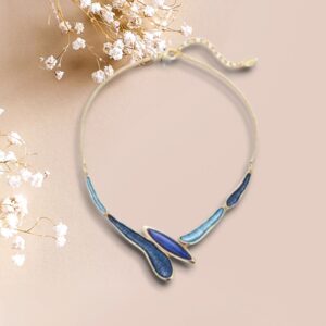 Halsketting Donia blauw